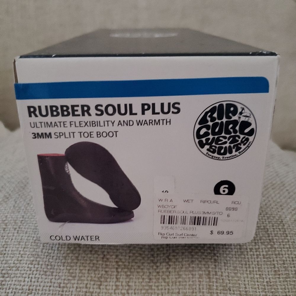 🌊 RIP CURL 🌊 NEW! Rubber Soul Plus 3MM Split Toe Surf Booties -[Size 6, Black] - Picture 3 of 15